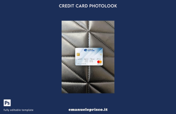 modello frontale photolook mastercard della banca di Daegu stile verificato dell